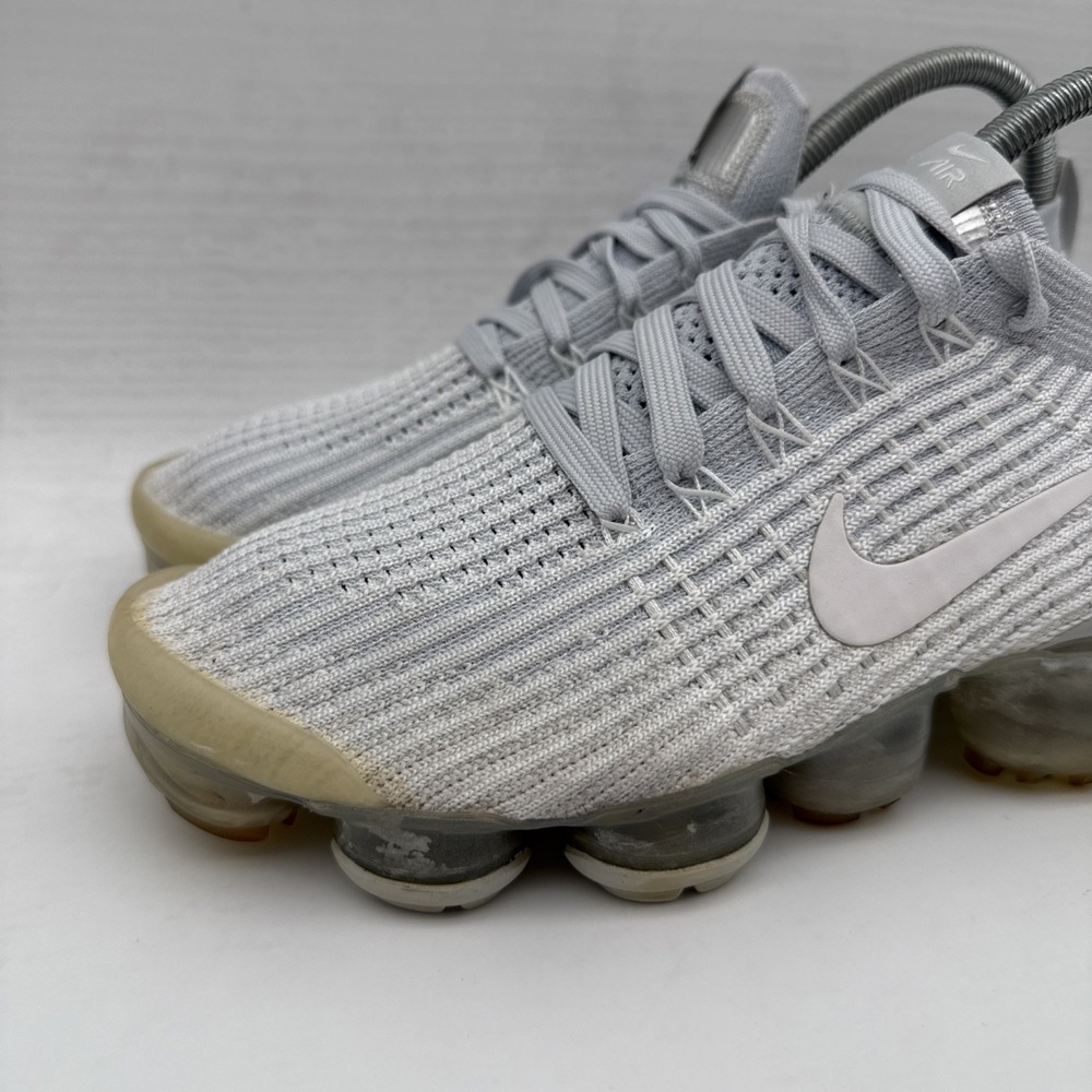 Nike Women's US 7.5 Air Vapormax Flyknit 3 AJ6910-100 White Pure Platinum Shoes - Picture 13 of 16